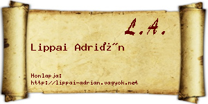 Lippai Adrián névjegykártya